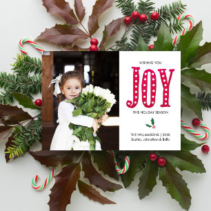Christmas Joy Hand-lettered Holiday Photo