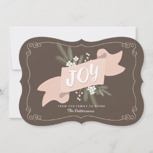 Christmas Joy Holiday Banner Greeting Card