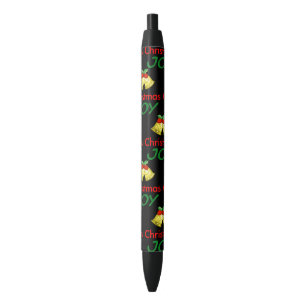 Christmas joy (holly bells) black ink pen