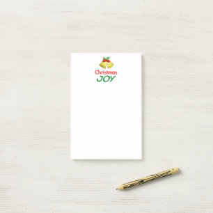 Christmas joy (holly bells) post-it notes