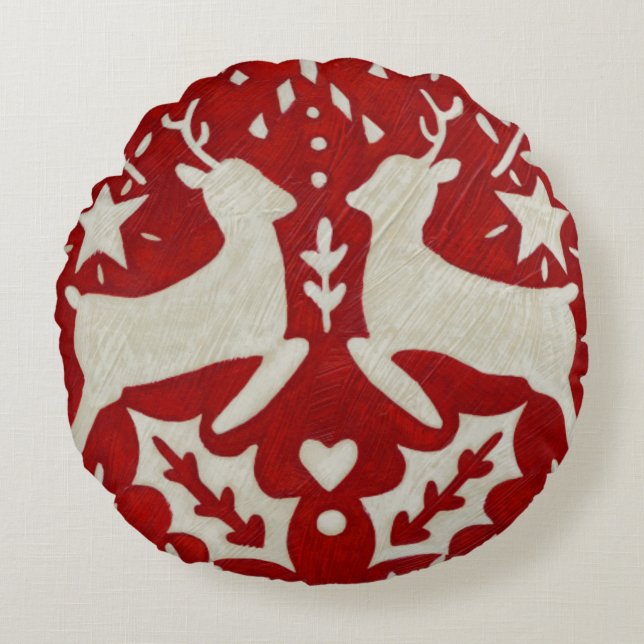 Christmas Joy I Round Cushion (Front)