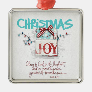 Christmas Joy Metal Ornament