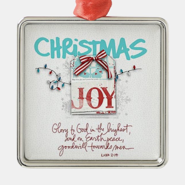 Christmas Joy Metal Ornament (Front)