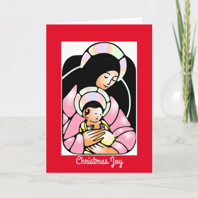 Christmas Joy Mosaic Holiday Card (Front)