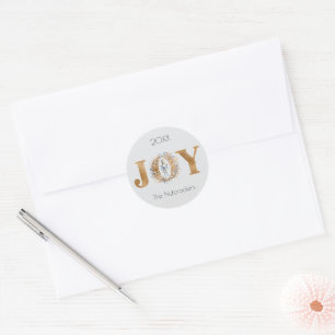 Christmas Joy Nutcracker Watercolor Classic Round Sticker