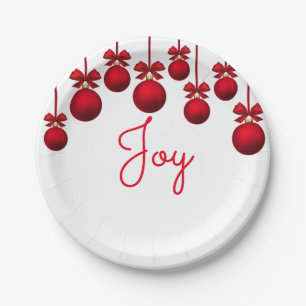 Christmas joy paper plate