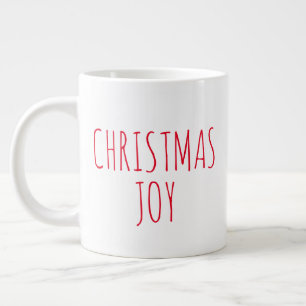 "Christmas Joy" Simple Modern Farmhouse Large Coffee Mug