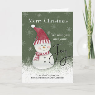 Christmas Joy Snowman from Custom Name Card