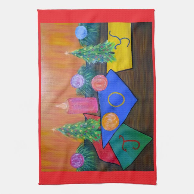 Christmas Joy Tea Towel (Vertical)