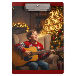 CHRISTMAS JOY THEME SINGING KIDS CLIPBOARD