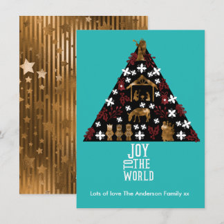 Christmas Joy To The World Holiday Card