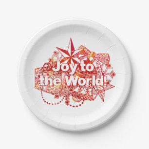 Christmas Joy to the World Paper Plate