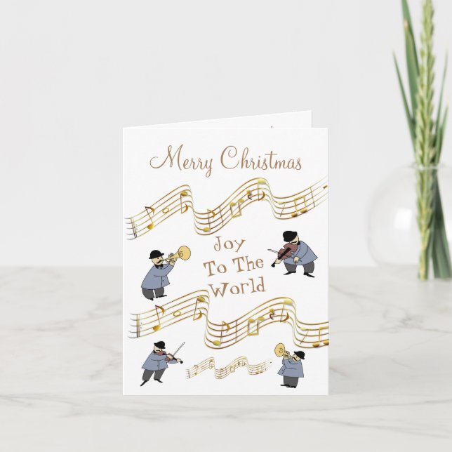Christmas Joy To World Music Notes Instrument Band (Front)