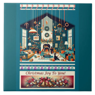 CHRISTMAS JOY TO YOU! CERAMIC TILE