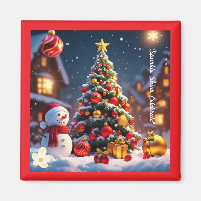 "Christmas Joy Unfolds" Magnet (Front)