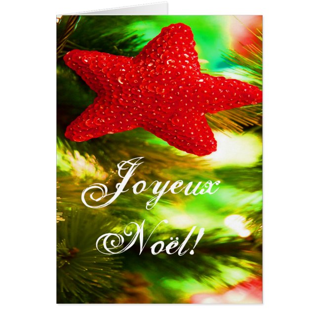 Christmas Joyeux Noel Red Christmas Star III (Front)