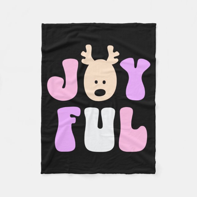 Christmas Joyful Colorful Festive Kids T Shirt  Fleece Blanket (Front)