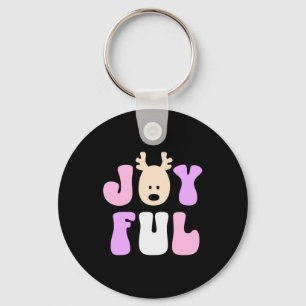 Christmas Joyful Colorful Festive Kids T Shirt  Key Ring