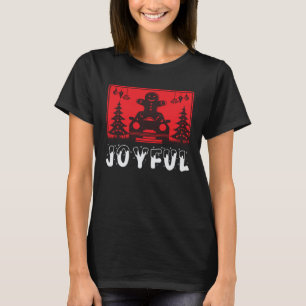 Christmas Joyful Snow Candy Cane Pretty Holiday T-Shirt