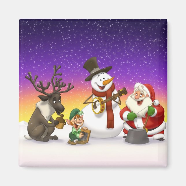 Christmas Jug Band Magnet (Front)