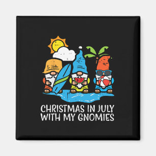 Christmas July With Gnomies Xmas Beach Gnome Men W Magnet