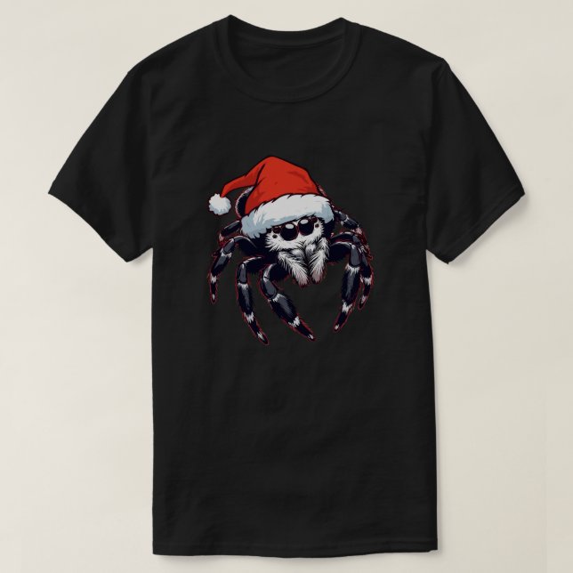 Christmas jumping spider T-Shirt (Design Front)