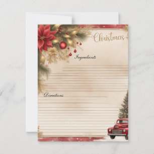 Christmas Junk Journal Recipe Card