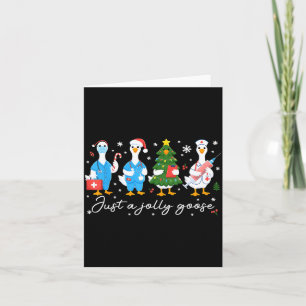 Christmas Just A Jolly Goose Nurse Cute Medical St Card
