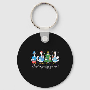Christmas Just A Jolly Goose Nurse Cute Medical St Key Ring