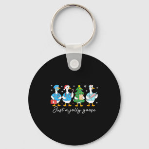 Christmas Just A Jolly Goose Nurse Cute Medical St Key Ring