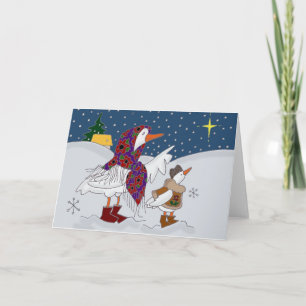 Christmas Kachka (Duck) Ukrainian Folk Art Holiday Card