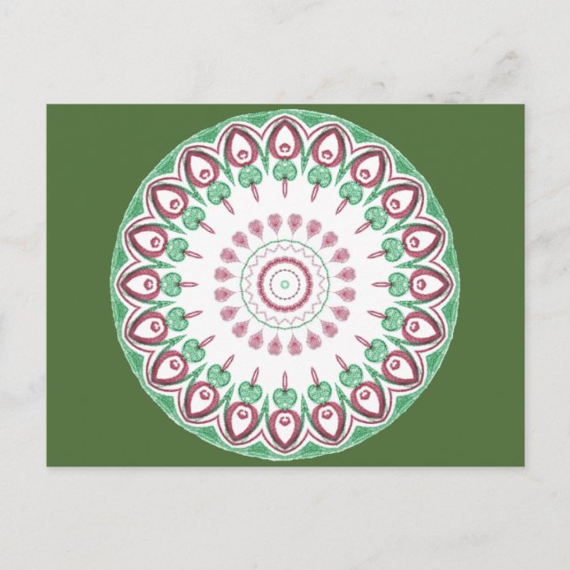 Christmas Kaleidescope Holiday Postcard (Front)