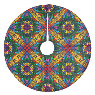 Christmas Kaleidoscope Fleece Tree Skirt