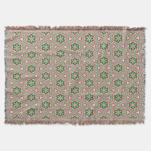 Christmas Kaleidoscope Pattern Throw Blanket
