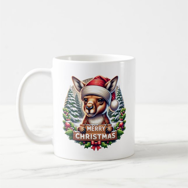 Christmas Kangaroe Coffee Mug (Left)