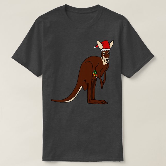 Christmas Kangaroo T-Shirt (Design Front)