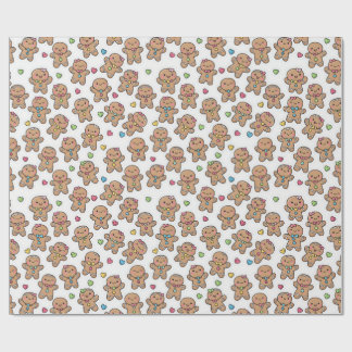 Christmas Kawaii Gingerbread Men Wrapping Paper
