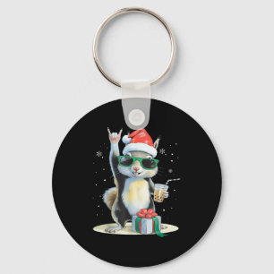 Christmas Kawaii Squirrel Bubble Tea Boba Squirrel Key Ring