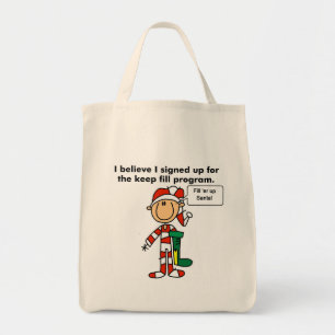Christmas Keep Fill Program Tshirts and Gifts Tote Bag