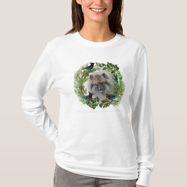 Christmas Keeshond Tshirt #1 (Front)