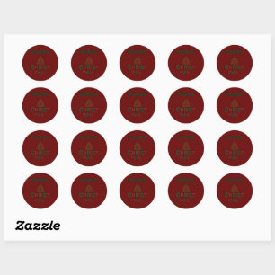 Christmas Keychain Classic Round Sticker