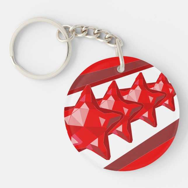 christmas keychain red stars (Front)