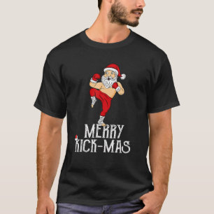 Christmas Kickboxing Santa Claus Merry Kick-Mas Me T-Shirt
