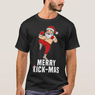 Christmas Kickboxing Santa Merry Kickmas For Kickb T-Shirt