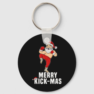 Christmas Kickboxing Santa Merry Kickmas Gift For Key Ring