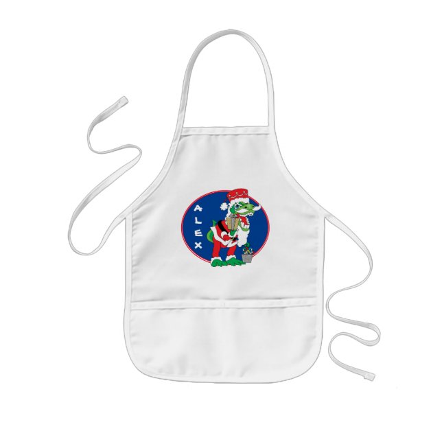 Christmas Kids Apron TySANTAsaurus Rex (Front)
