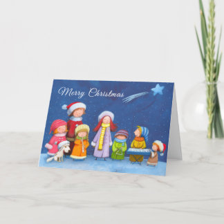 Christmas Kids Choir, 5" x 7" Folded Holiday Card