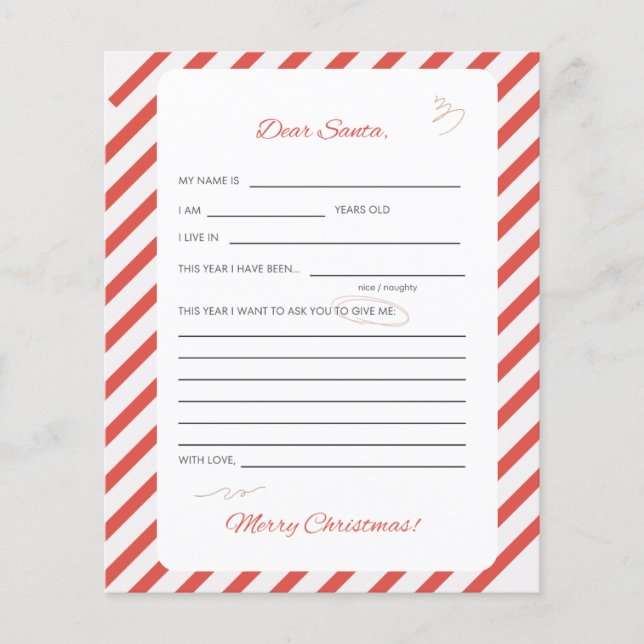  Christmas Kids latter to Santa   Flyer (Front)