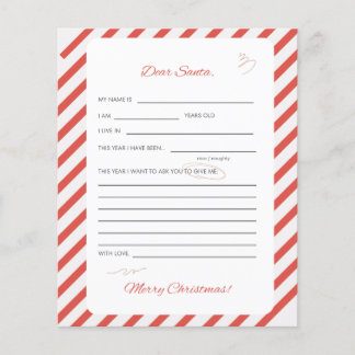  Christmas Kids latter to Santa   Flyer
