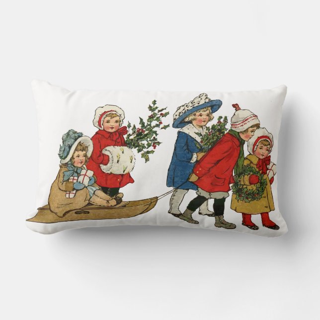Christmas kids lumbar cushion (Front)